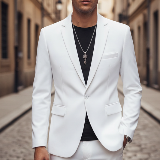 Classic Fit Mens Blazer Single Button Jacket - OutfitLondon