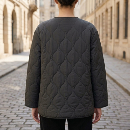 Warm Padded Women's Snap Coat Jacket