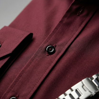Slim Fit Men's Long Sleeve Button Down Dress Shirt