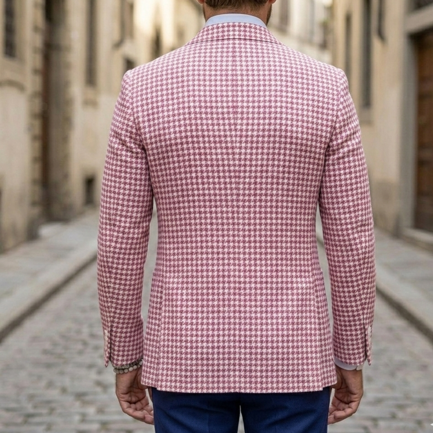 Stylish Patterned Slim Fit Men's Blazer Coat