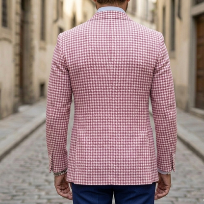 Stylish Patterned Slim Fit Men's Blazer Coat