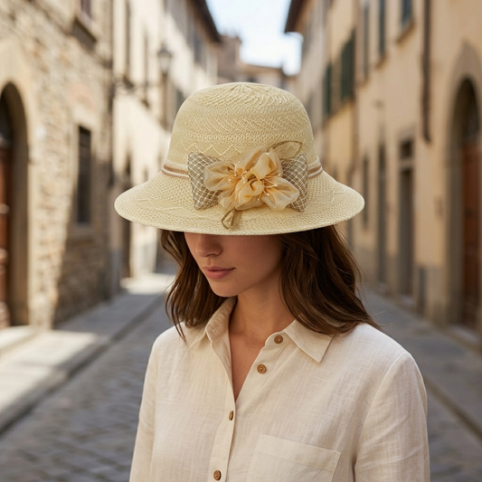 Chic Summer Sun Hat with Bow for Women - OutfitLondon
