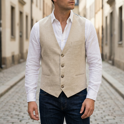 Summer Sleeveless V Neck Waistcoat Vest - OutfitLondon