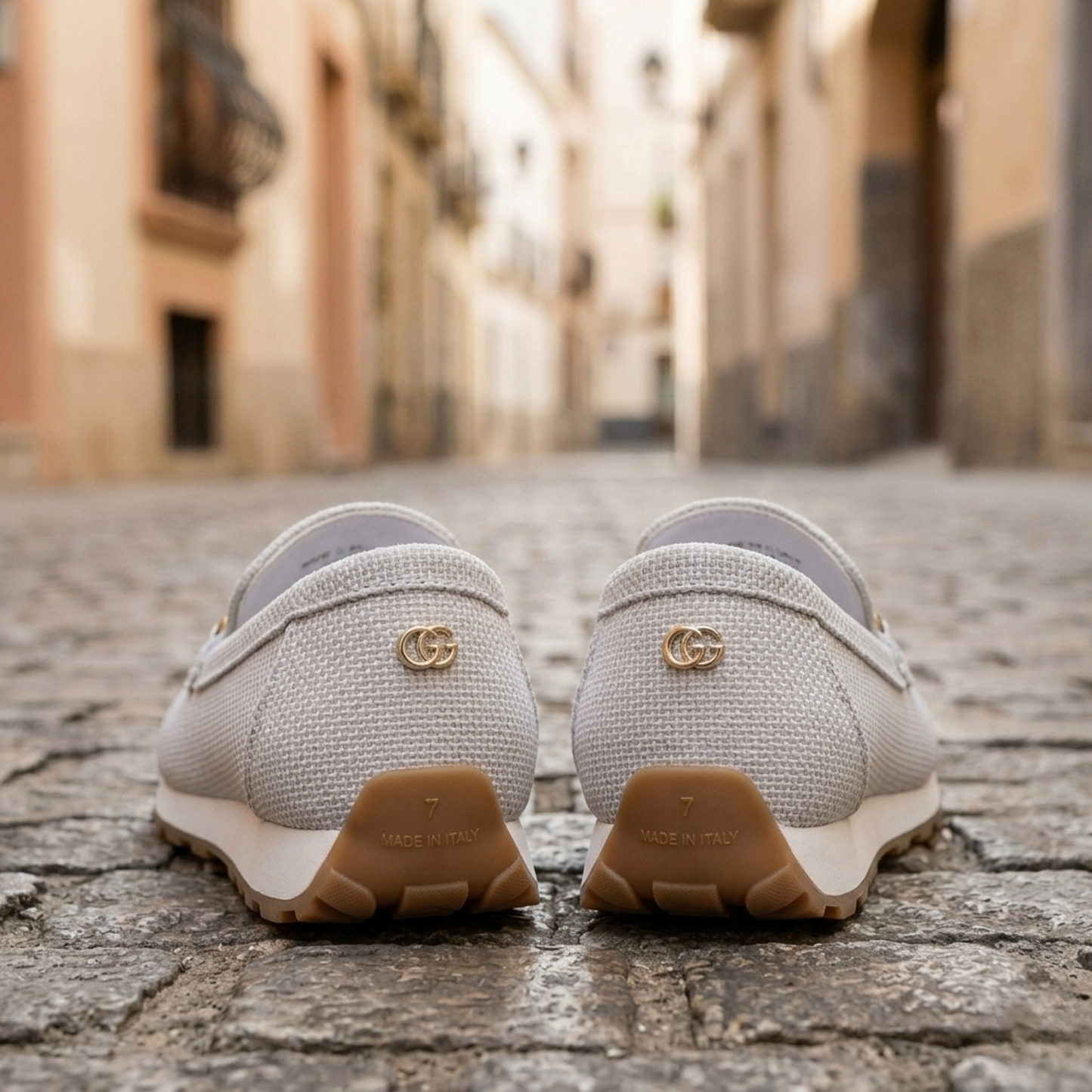 Comfortable Slip On Loafers with Gold Detail Flat Shoes