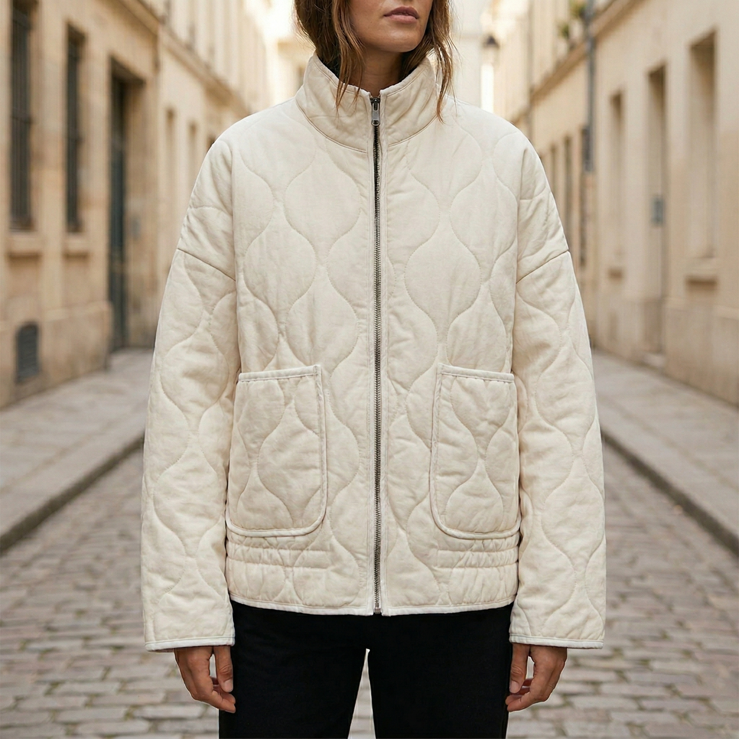 Warm Padded Women's Zip Up Winter Jacket
