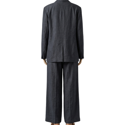 Classic Natural Fiber Jacket Set for Women