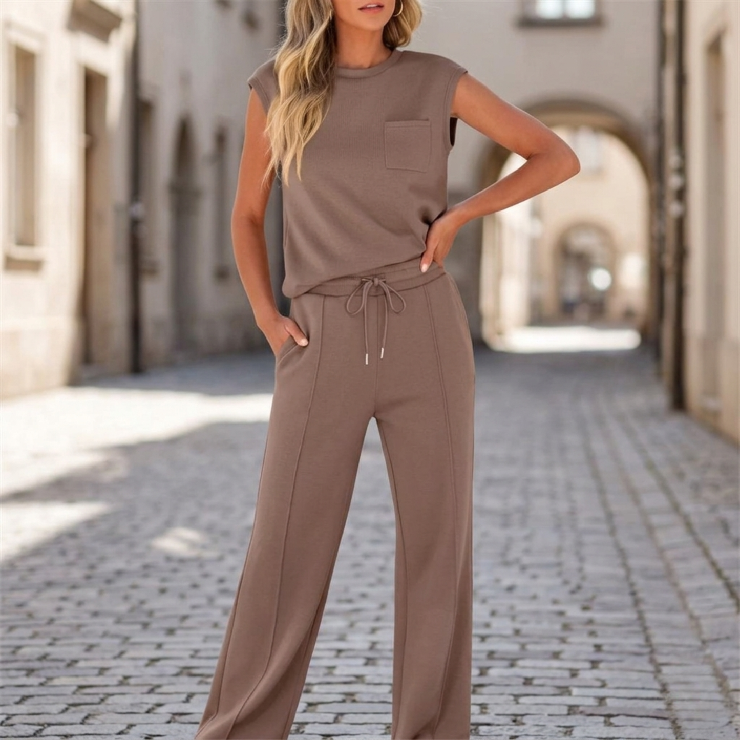Comfy 2 Piece Loungewear Set Tank Top and Jogger Pants