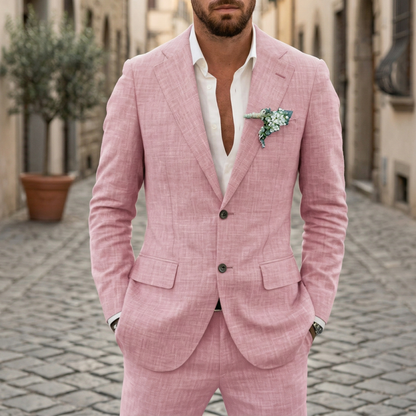 Classic Fit Men's 2 Piece Business Suit Jacket Set