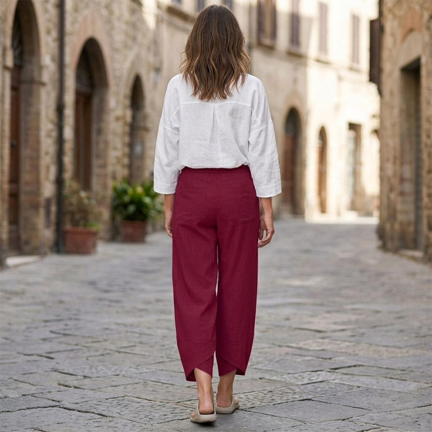 Comfortable Loose Fit Cropped Pants for Women