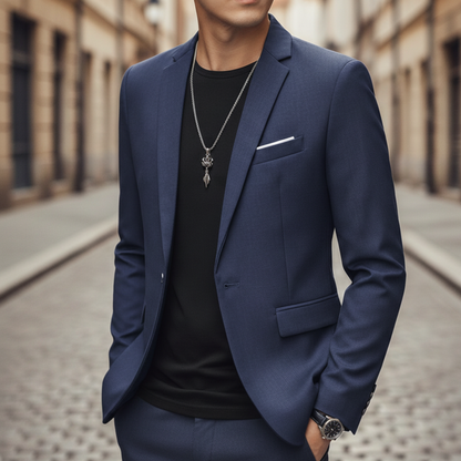 Classic Fit Mens Blazer Single Button Jacket
