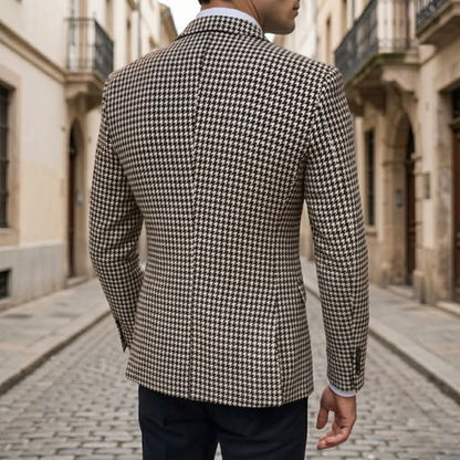 Classic Patterned Fitted Mens Jacket