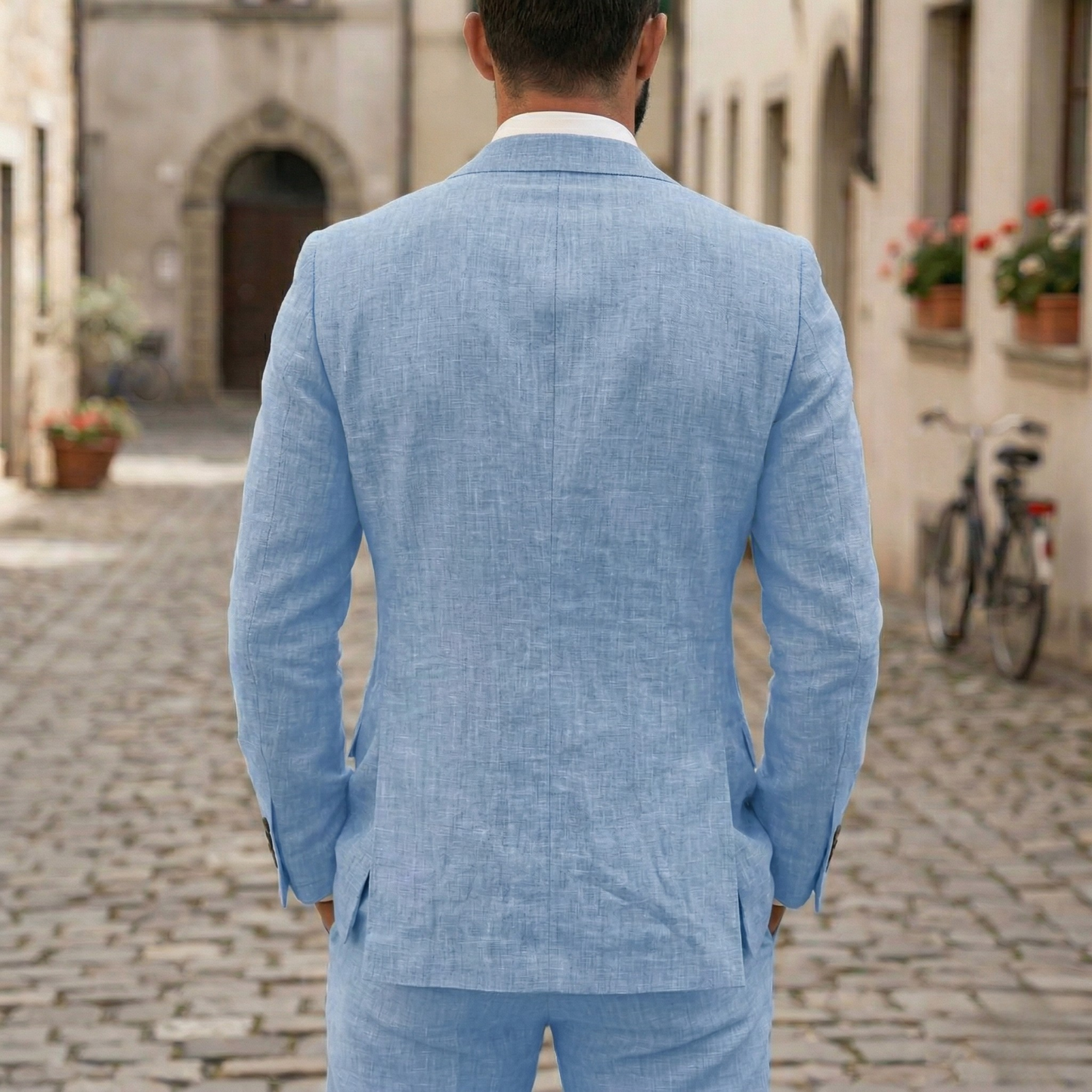 Classic Fit Men's 2 Piece Business Suit Jacket Set