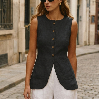 Breathable Linen Tank Women's Casual Summer Top