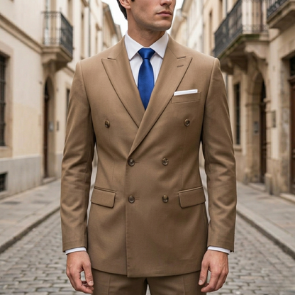 Classic Fit Men's Peak Lapel Suit Jacket - OutfitLondon