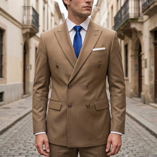 Classic Fit Men's Peak Lapel Suit Jacket - OutfitLondon