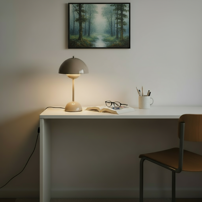 Sleek Round Wireless LED Desk Light