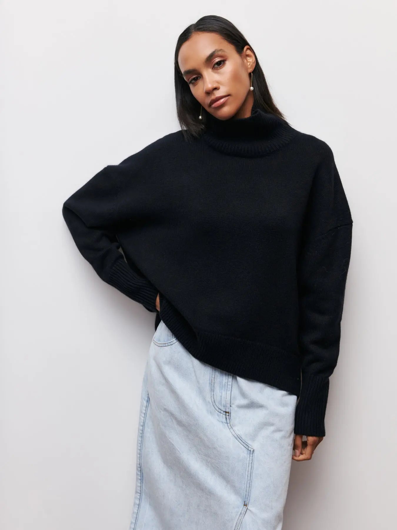 Comfy Relaxed Fit Crew Neck Sweater