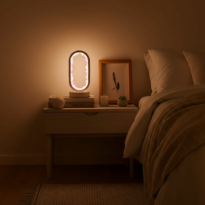 Elegant Glass Oval Desk Light Fixture