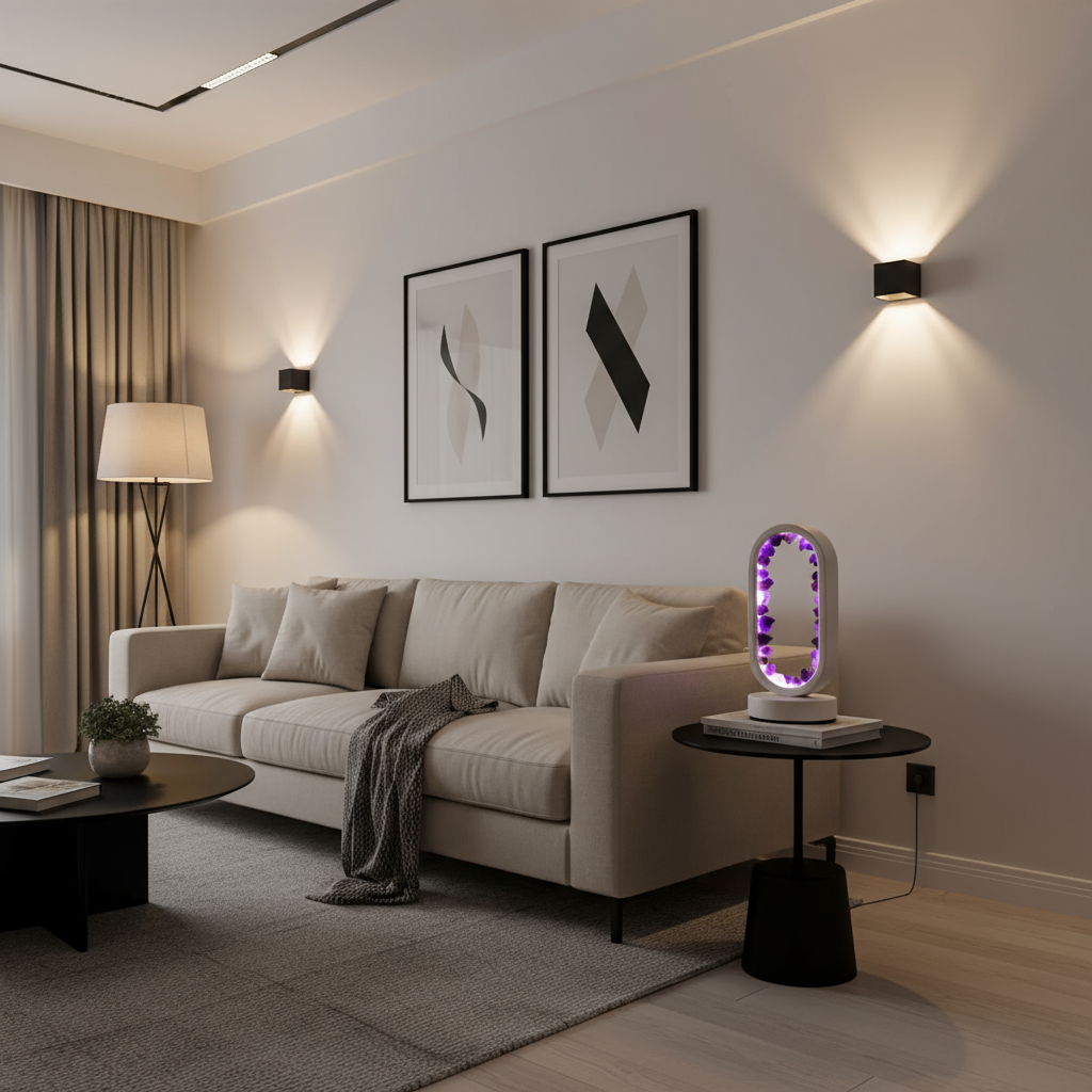 Elegant Glass Oval Desk Light Fixture