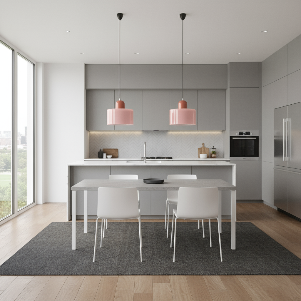 Sleek Glass Hanging LED Pendant Light Fixture