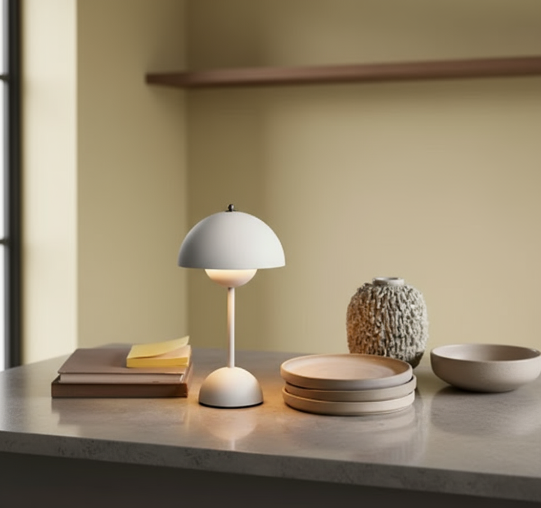 Sleek Round Wireless LED Desk Light