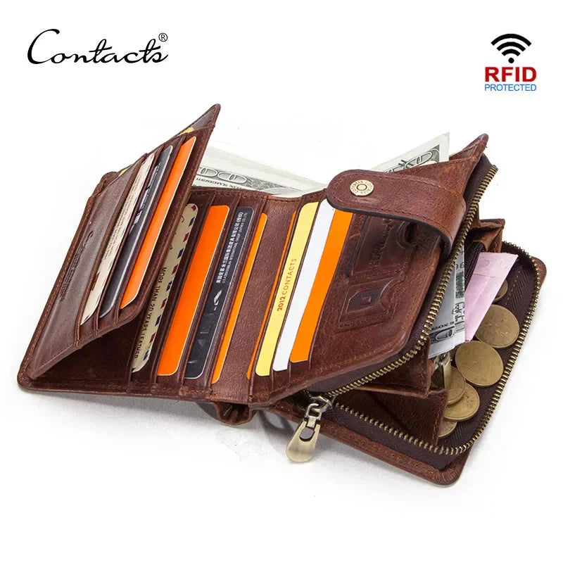 Genuine Leather RFID Wallet - OutfitLondon