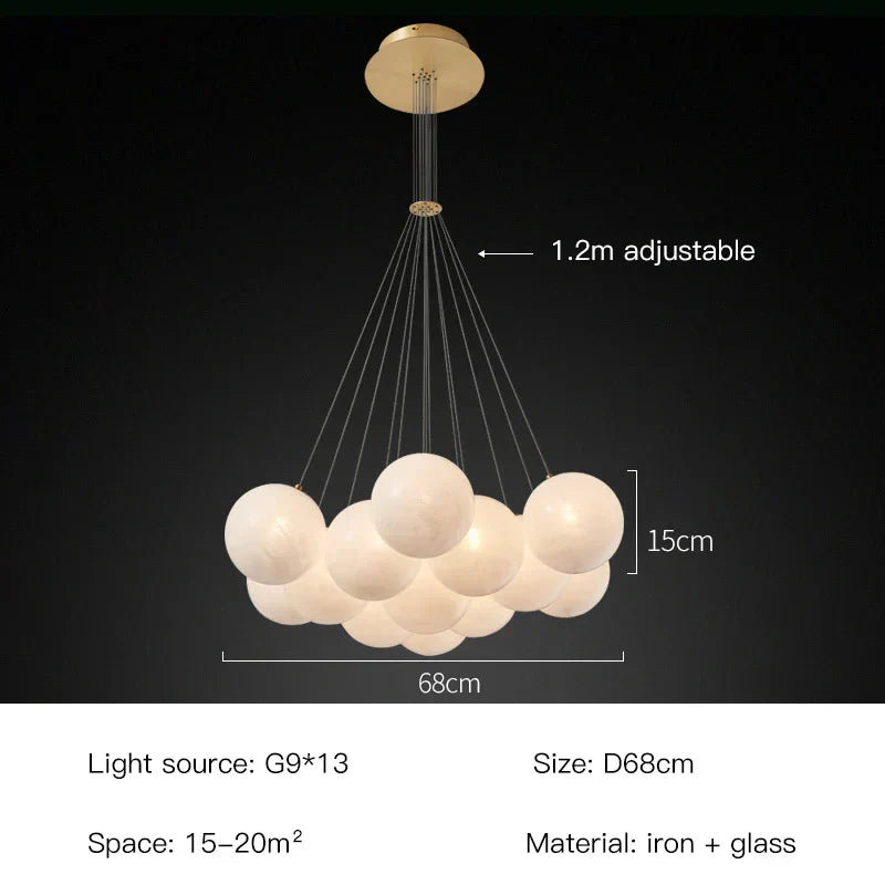 Luxurious Crystal Globe Pendant Light