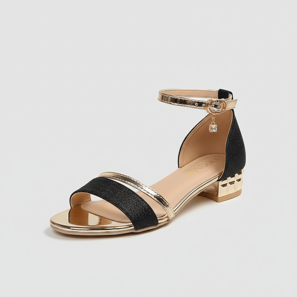 Elegant High Heel Sandals with Ankle Buckle - OutfitLondon