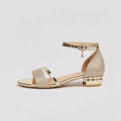 Elegant High Heel Sandals with Ankle Buckle