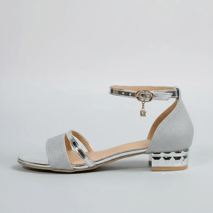 Elegant High Heel Sandals with Ankle Buckle