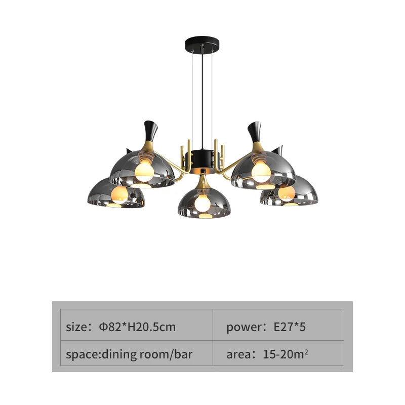 Luxurious Black Crystal Ceiling Light Fixture