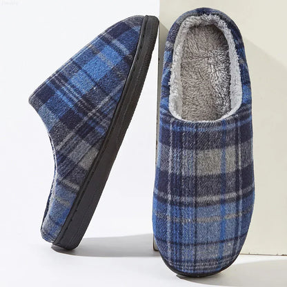 Warm Mens Plush Slippers
