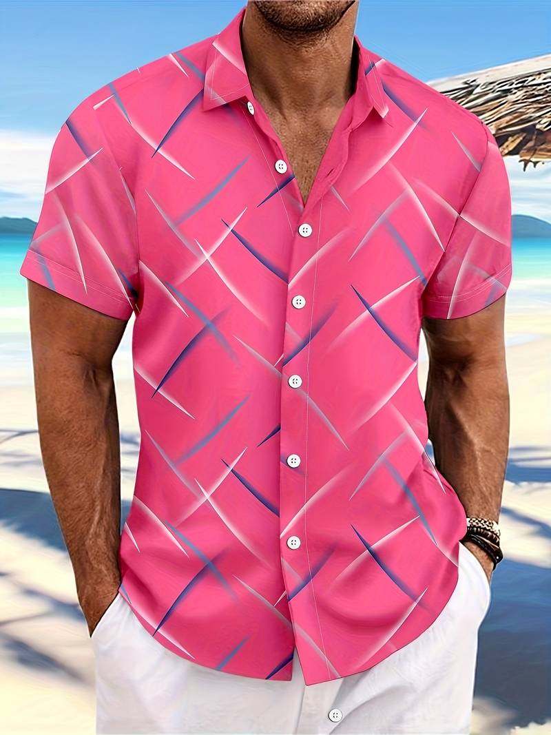 Trendy Mens Button Down Short Sleeve Shirt - OutfitLondon