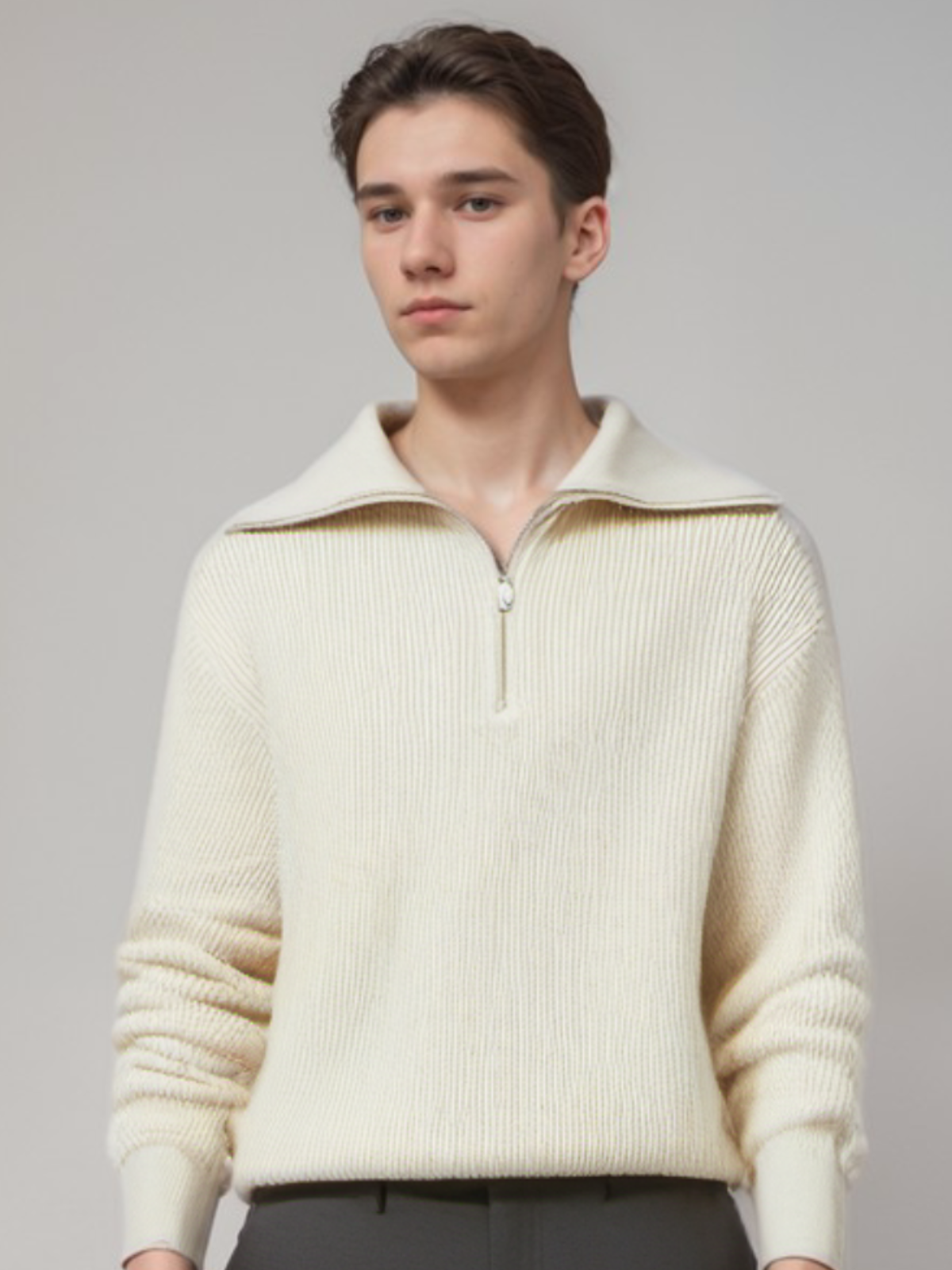 Cozy Mens Classic Stripe Crew Sweater - OutfitLondon