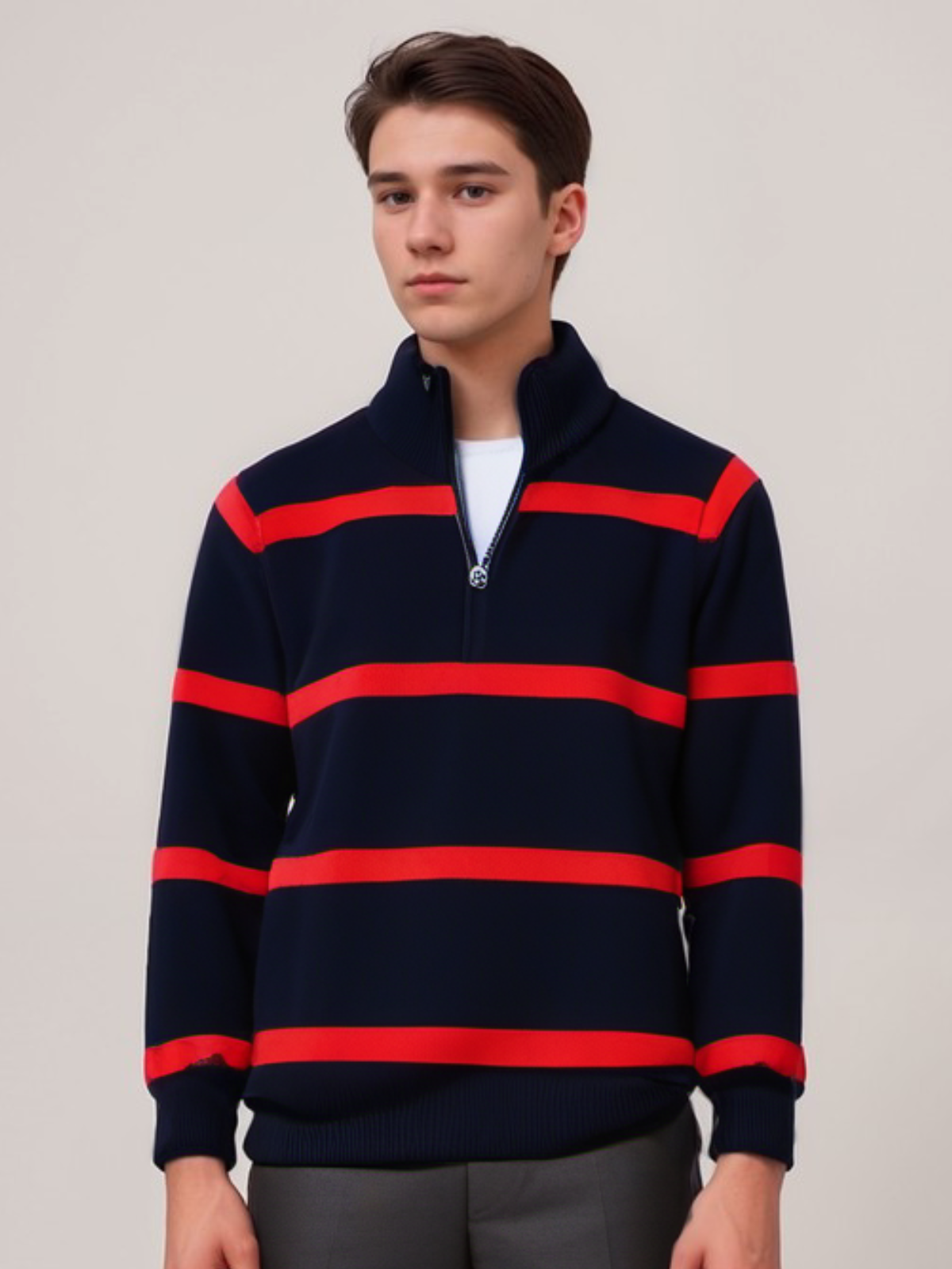 Warm Mens Fleece Zip Up Sweater