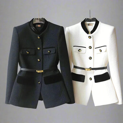 Warm Women's Wool Coat - Classic Stylish Design