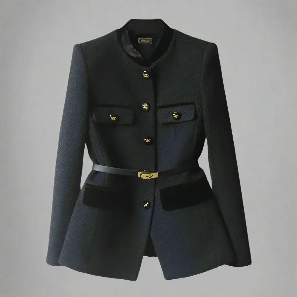 Warm Women's Wool Coat - Classic Stylish Design