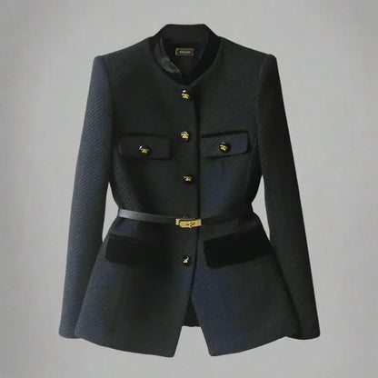 Warm Women's Wool Coat - Classic Stylish Design