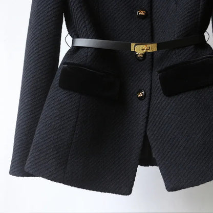 Warm Women's Wool Coat - Classic Stylish Design
