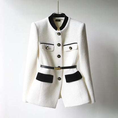 Warm Women's Wool Coat - Classic Stylish Design
