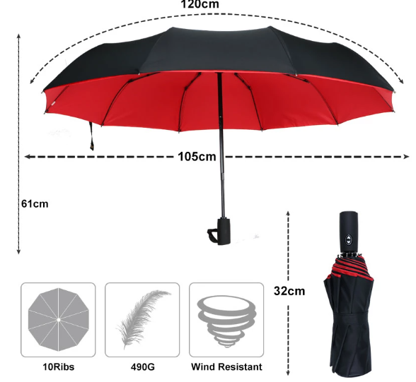 Heavy Duty Waterproof Storm Umbrella