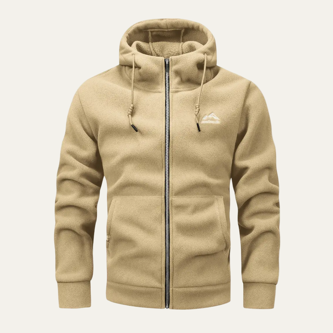 Men's Cozy Fleece Casual Zip Hooded Sweatshirt