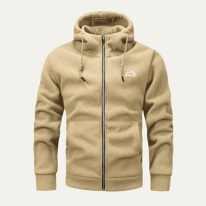 Men's Cozy Fleece Casual Zip Hooded Sweatshirt
