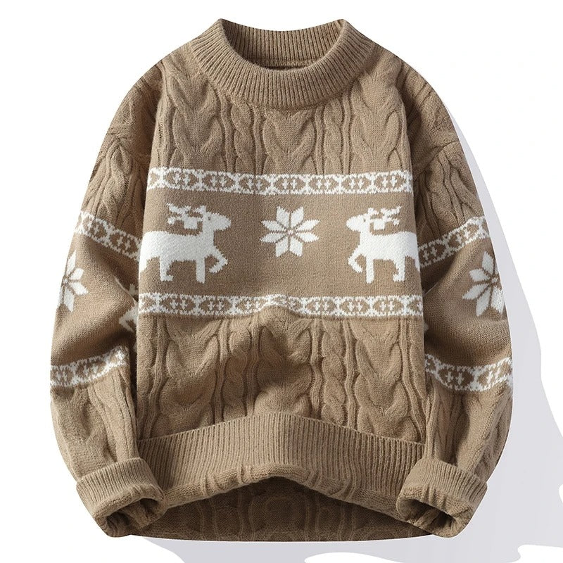 Women's Cashmere Sweater Thick Warm Beige