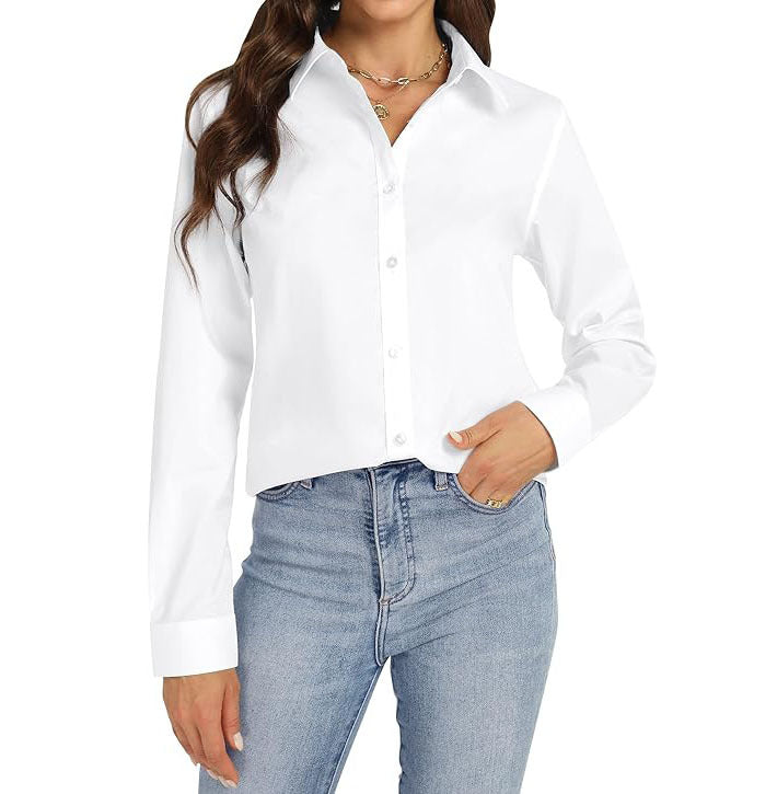 Elegant Female Button Down Shirt - OutfitLondon