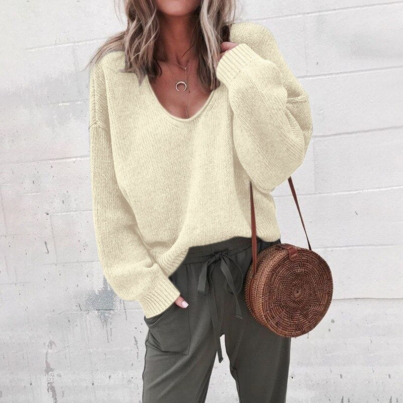 Cozy Oversized Crew Neck Wool Sweater