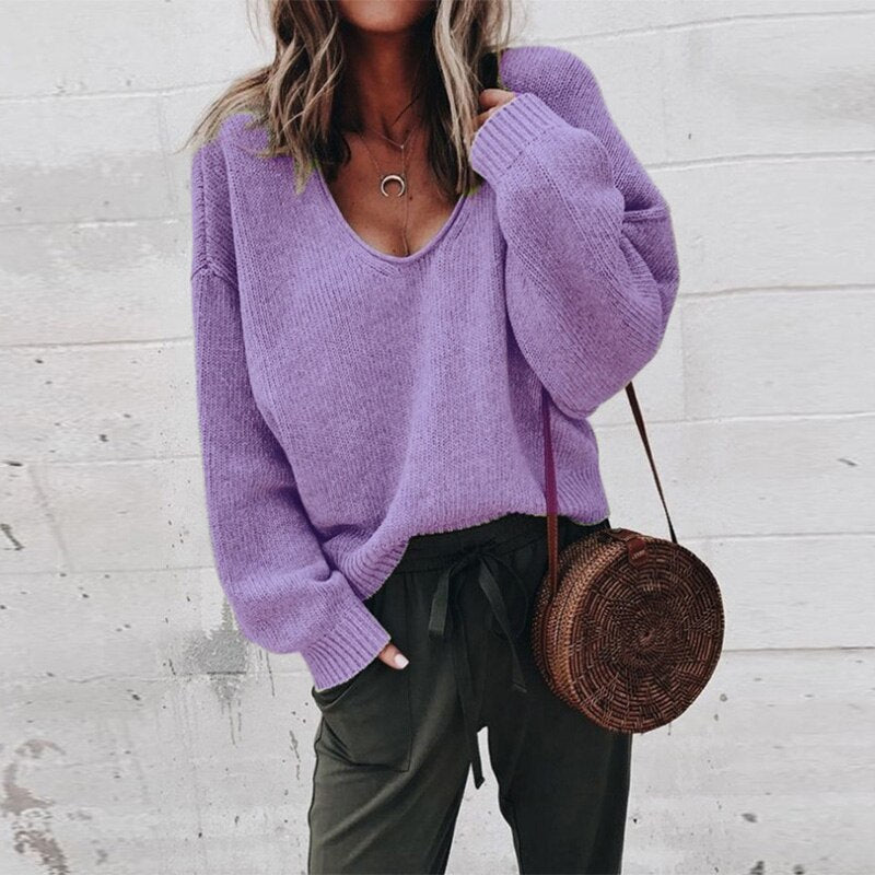 Cozy Oversized Crew Neck Wool Sweater