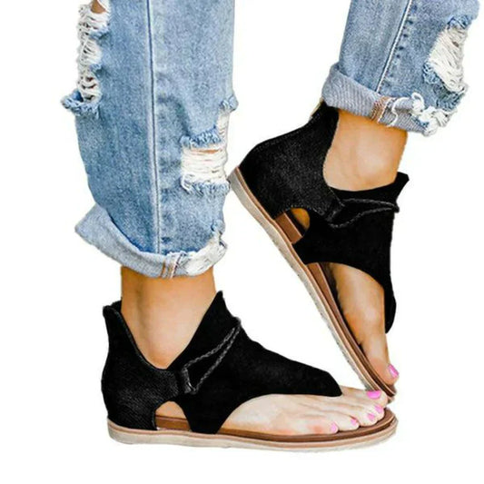Vintage Chic Womens Flat Sandals - OutfitLondon
