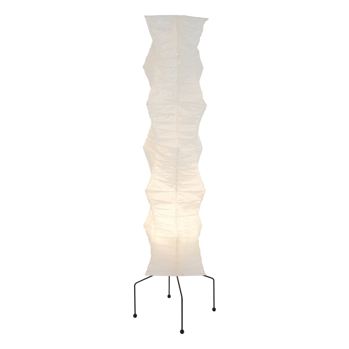 Oriental Inspired Paper Shade Floor Lamp