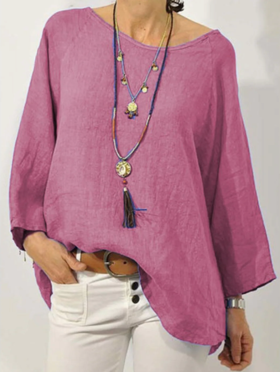 Relaxed Fit Summer Linen Top